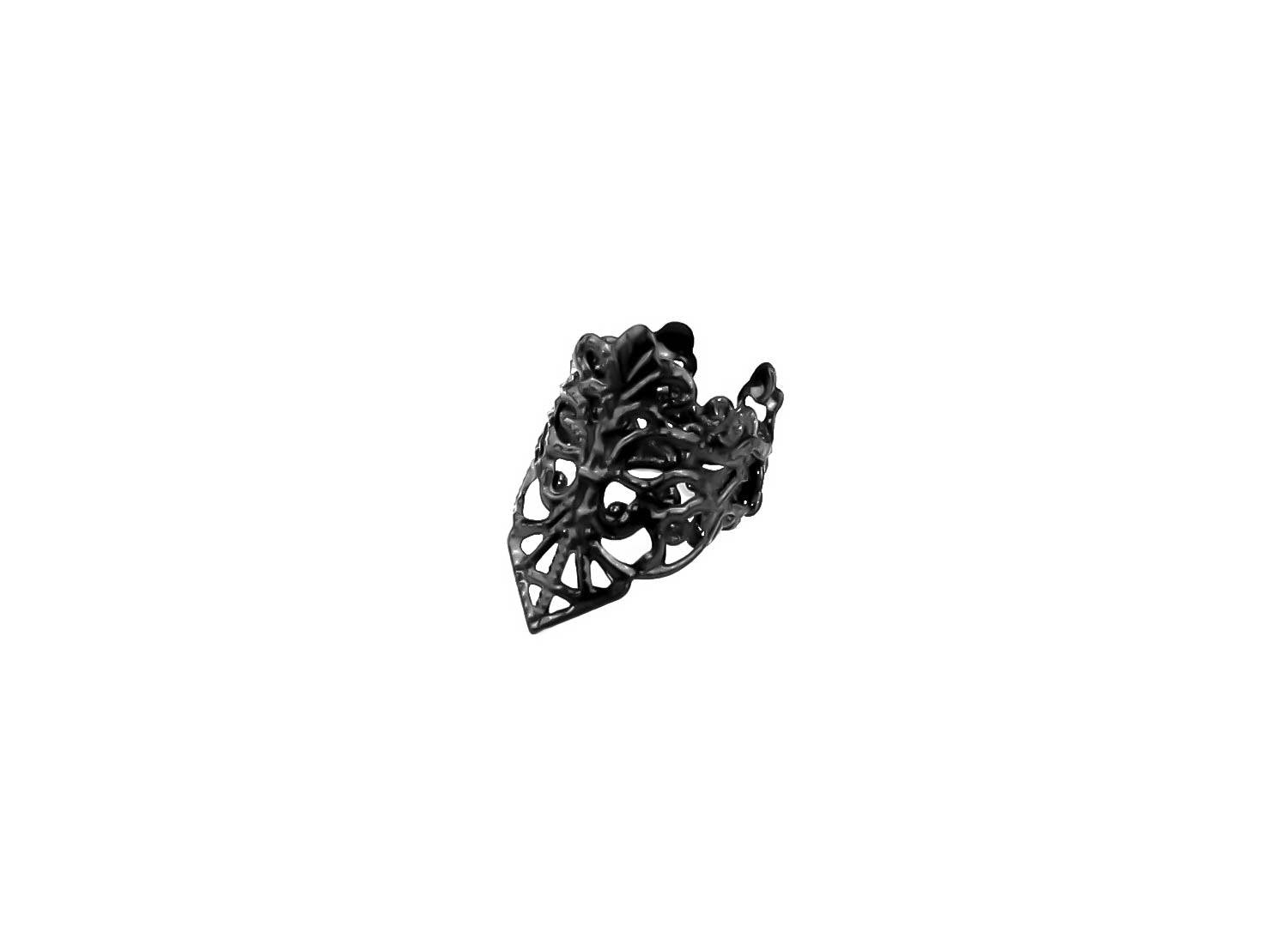 Intricate Myril Jewels gothic midi ring, a delicate yet bold piece perfect for enhancing any witchcore or neo-goth ensemble. A versatile accessory for Halloween, festivals, or as a statement piece for the avant-garde goth. Ideal as a gift for the goth girlfriend or a dramatic addition to everyday wear.