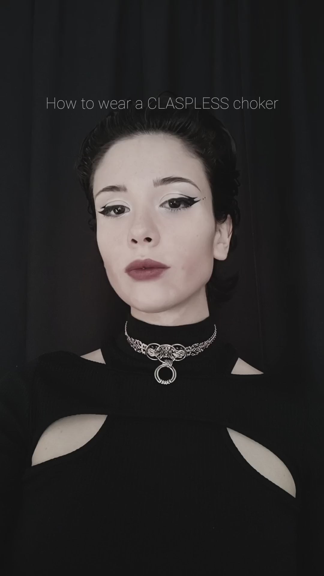 Filigree Choker with Hoops R-03