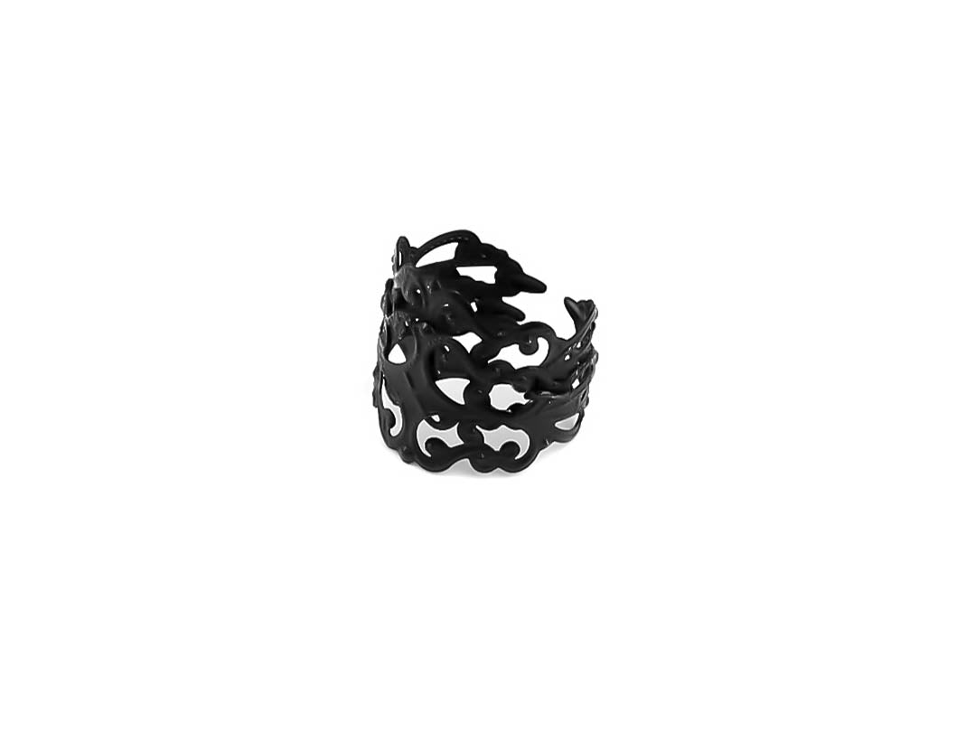 Delve into the dark elegance of Myril Jewels with this exquisite handcrafted black ring, perfect for those who cherish dark-avantgarde and gothic-chic styles. Its intricate design is reminiscent of Neo Gothic artistry, making it an ideal accessory for Halloween, Witchcore ensembles, or as a distinctive touch to everyday wear for lovers of the Punk and Whimsigoth aesthetics.