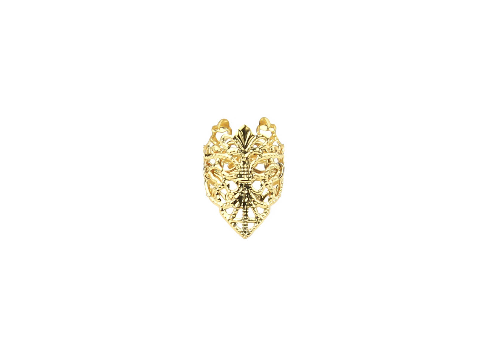 Intricate Myril Jewels gothic gold midi ring, showcasing filigree work for a dark-avantgarde flair. Ideal for Witchcore lovers, this piece is a perfect Halloween accessory or a bold everyday statement, suited for minimal goth styling or as a distinct goth girlfriend gift.