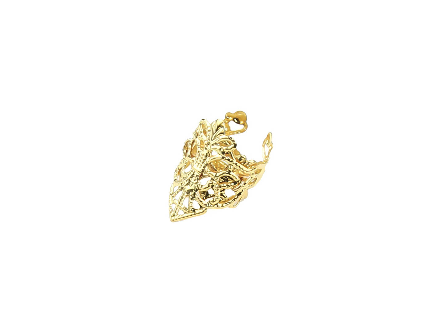 Intricate Myril Jewels gothic gold midi ring, showcasing filigree work for a dark-avantgarde flair. Ideal for Witchcore lovers, this piece is a perfect Halloween accessory or a bold everyday statement, suited for minimal goth styling or as a distinct goth girlfriend gift.