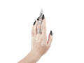 Experience the daring fusion of gothic artistry and punk edge with Myril Jewels' armored claw ring, an exceptional choice for dark avant-garde enthusiasts. This detailed filigree ring extends over the fingers, perfect for Halloween, Neo Gothic styles, and Gothic-chic statements. It captures the essence of Whimsigoth and Witchcore trends, and is an audacious accessory for drag queens, performers, or anyone embracing a minimal goth look.