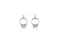 Discover Myril Jewels' small hoop earrings, a blend of punk elegance and neo-gothic charm. Silver with pink accents, ideal for gothic fashion enthusiasts. Shop now for a unique addition to your jewelry collection, perfect for any occasion