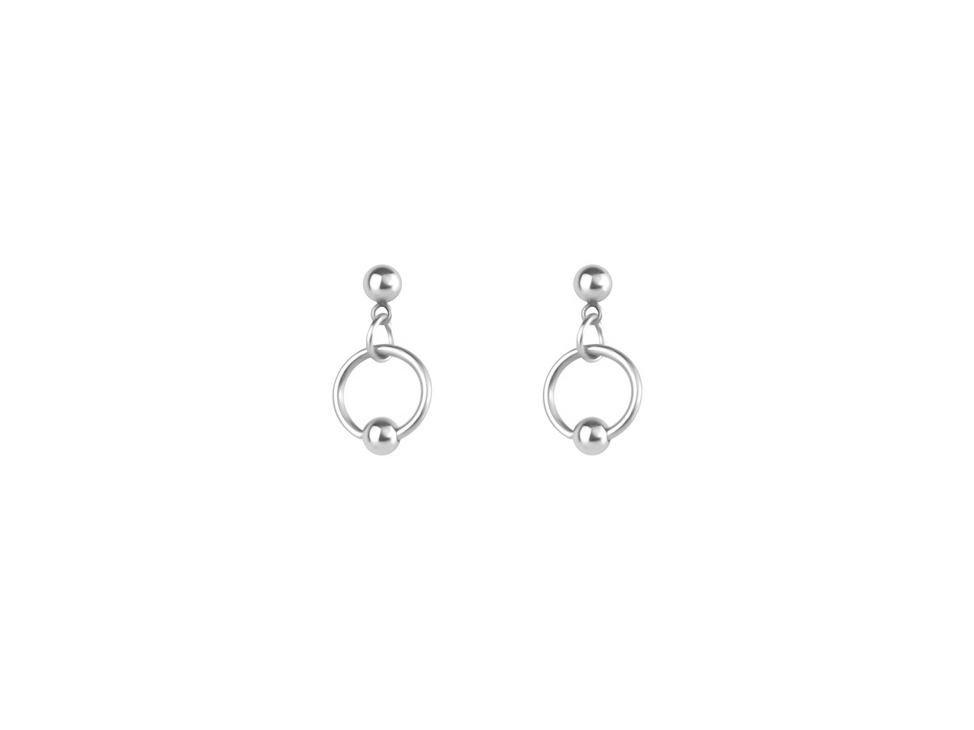 These are Myril Jewels' minimalist mini hoop earrings, a subtle yet distinct piece for gothic and alternative style aficionados. Perfect for everyday wear or as a unique gift, they embody the brand's dark-avantgarde aesthetic, suitable for festival looks, minimalist goth attire, or as a versatile accessory for any outfit.