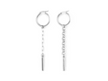  This image features a pair of elegant hoop earrings with descending long chains, exemplifying Myril Jewels' signature dark-avantgarde style. Perfect for gothic enthusiasts or as a distinctive accessory for any outfit.