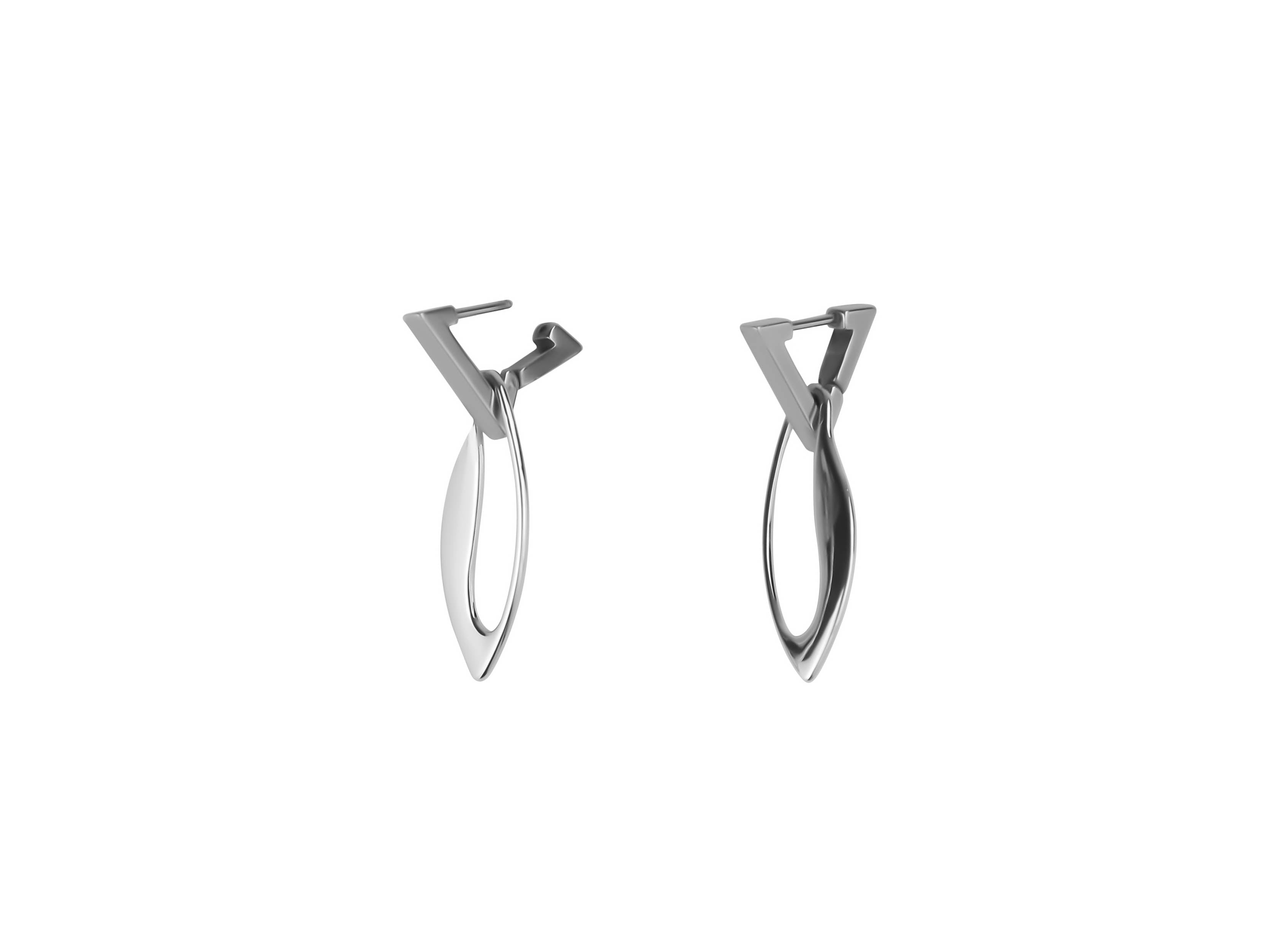 Ohrringe Schwarz und Silber KARE