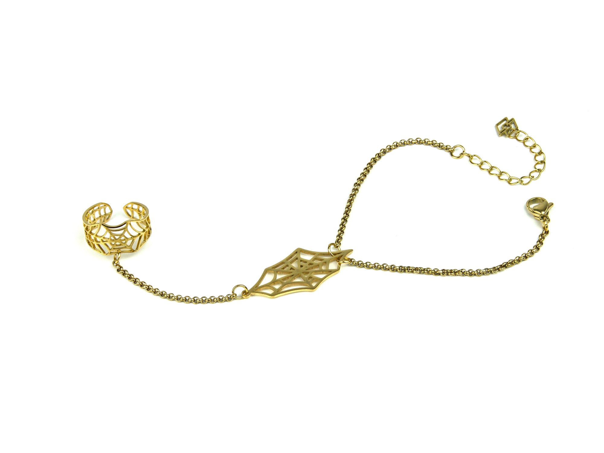 Cobweb Ring Chain Bracelet ARACHNE