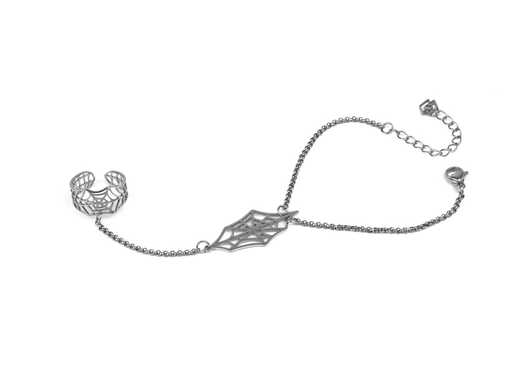 Cobweb Ring Chain Bracelet ARACHNE