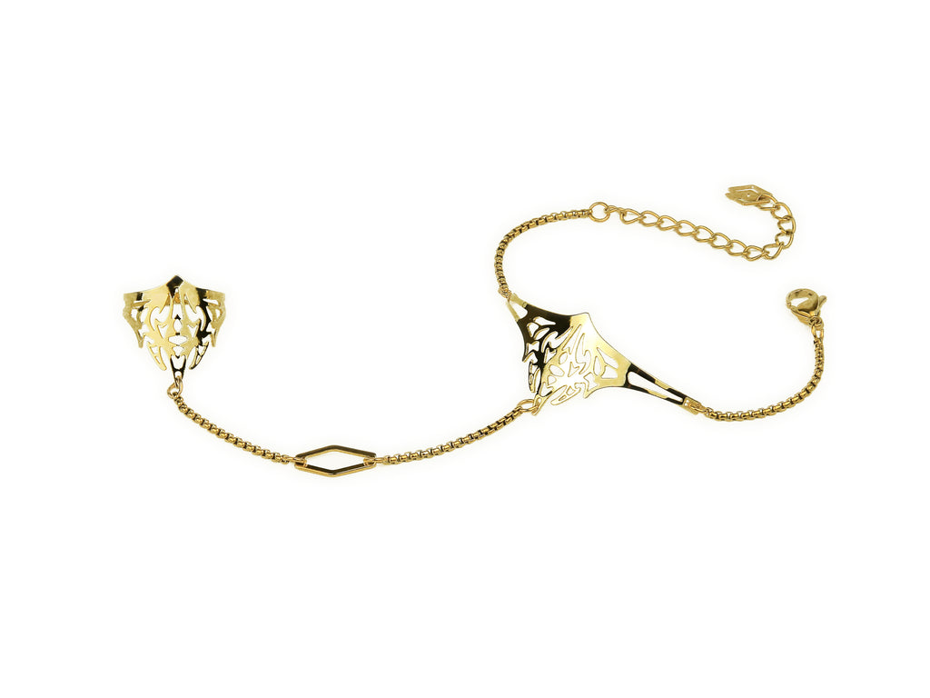 Elegante bracciale a catena per mano STELLUNE in stile fantascientifico