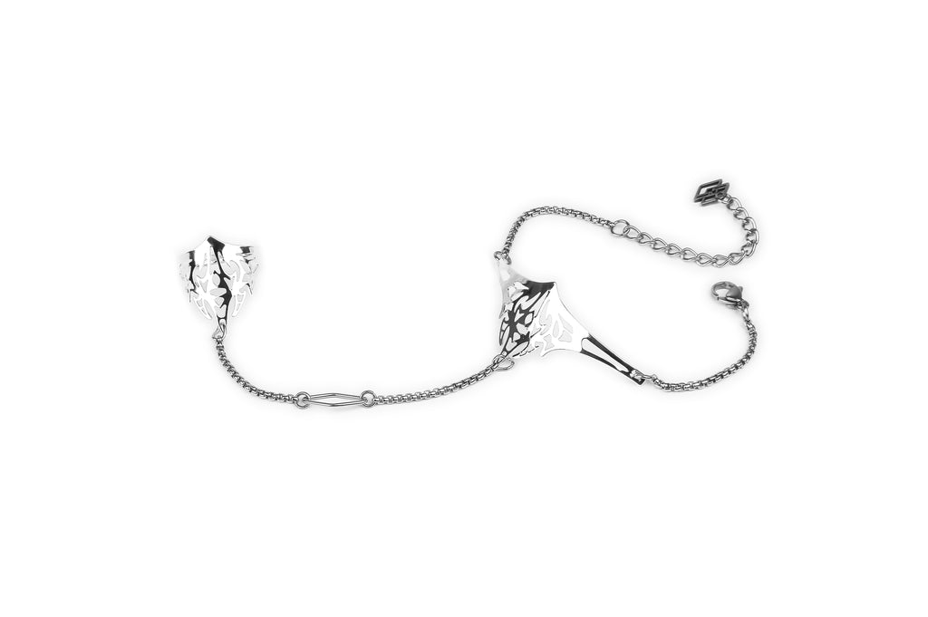 Elegante bracciale a catena per mano STELLUNE in stile fantascientifico