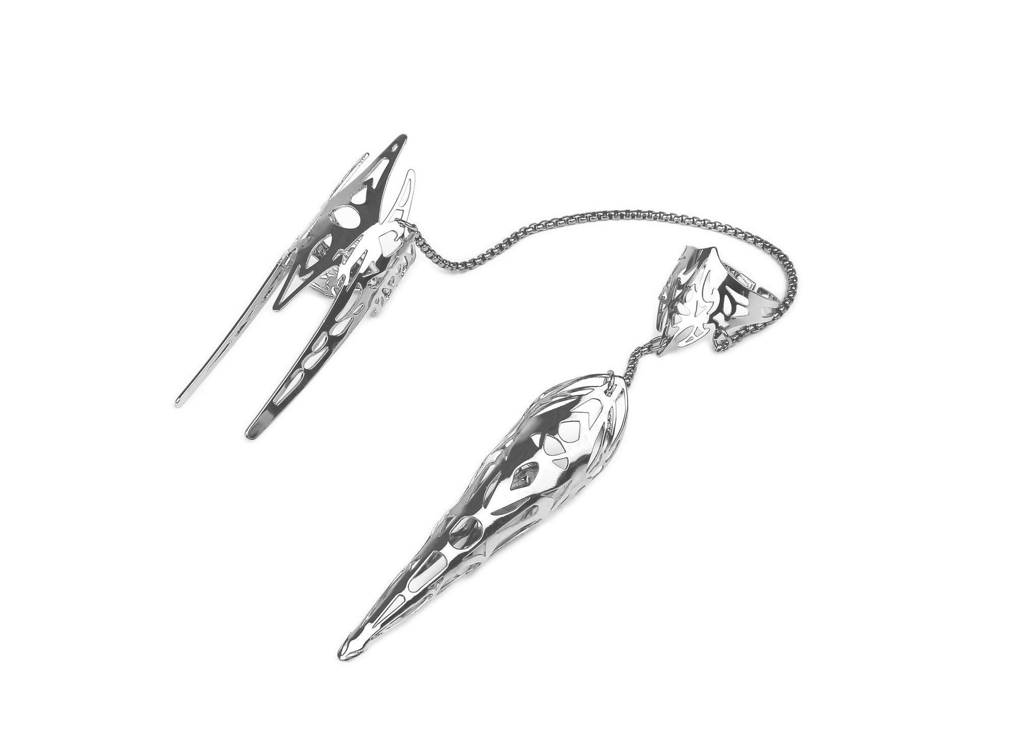 Dark Tech Double Ring with Claw HYPERRA