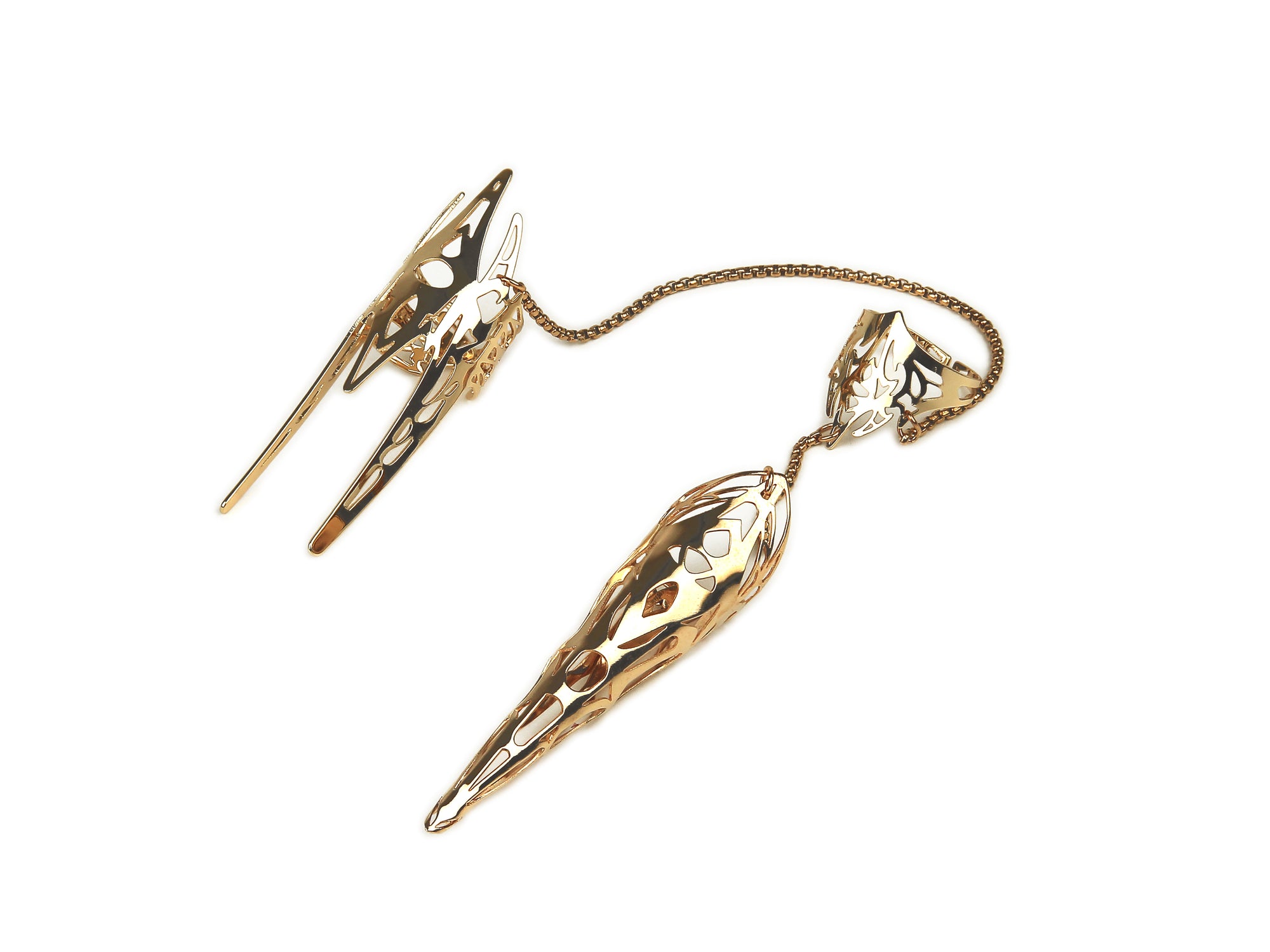 Dark Tech Double Ring with Claw HYPERRA