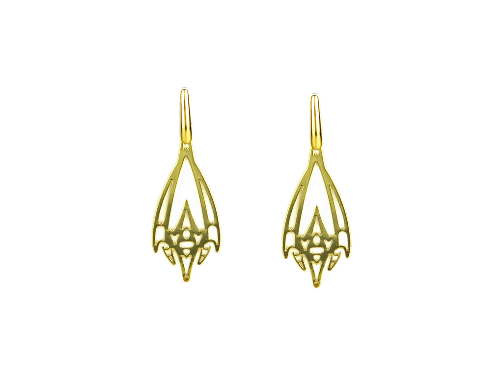 Tiny Dark Futuristic Earrings LUMORA