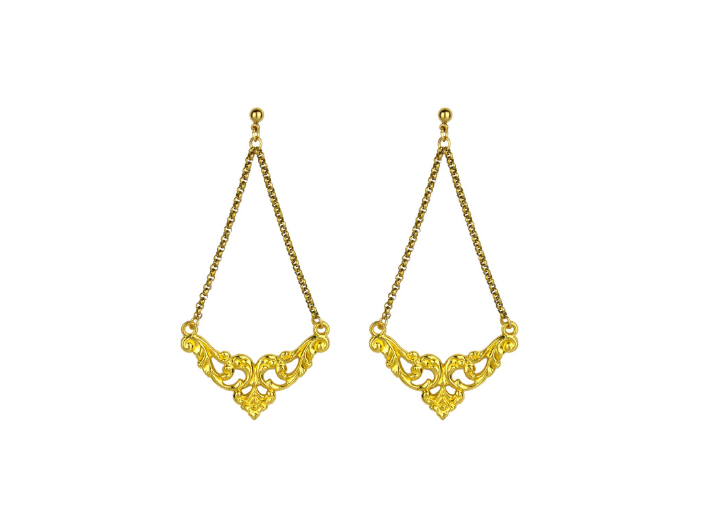 Long "V" Shape Earrings HECATE