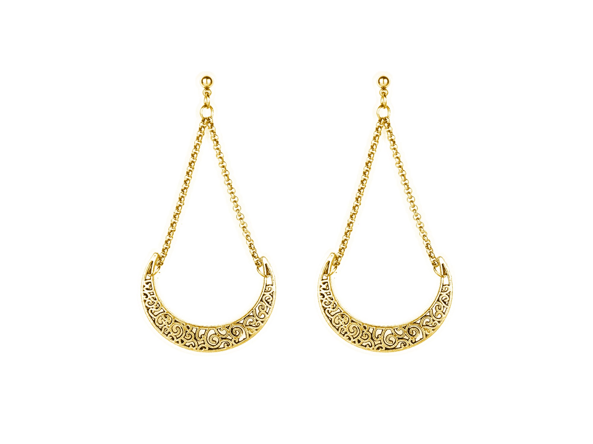 Long Moon Shape Earrings AELIN