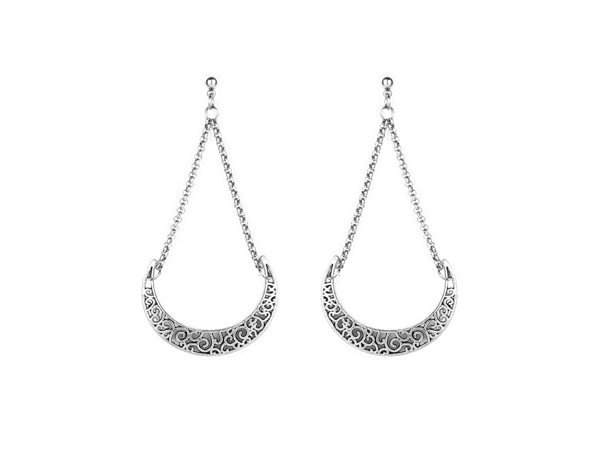 Long Moon Shape Earrings AELIN