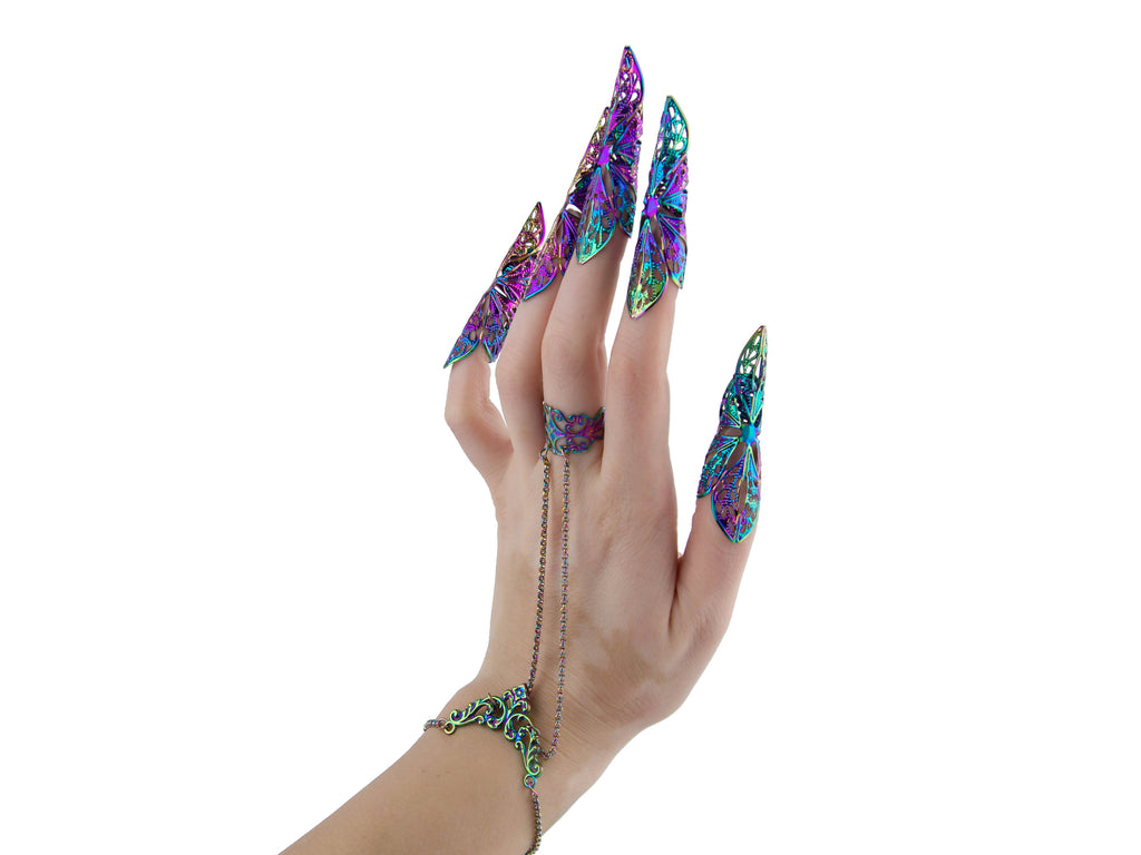 Ring Chain Bracelet GHIBLI + Nail Claws Set LILLY