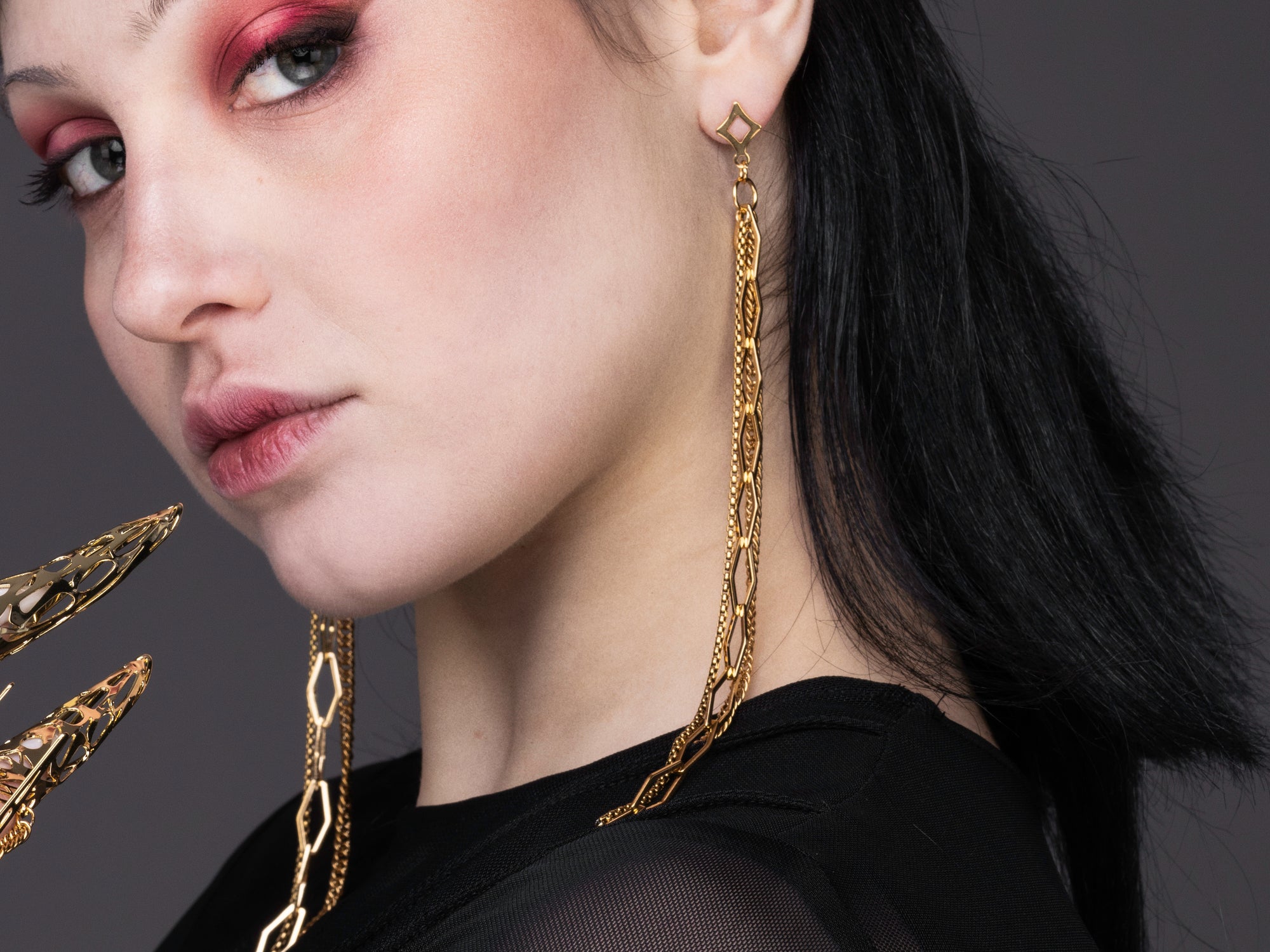 Long Chain Earrings ABYSSA