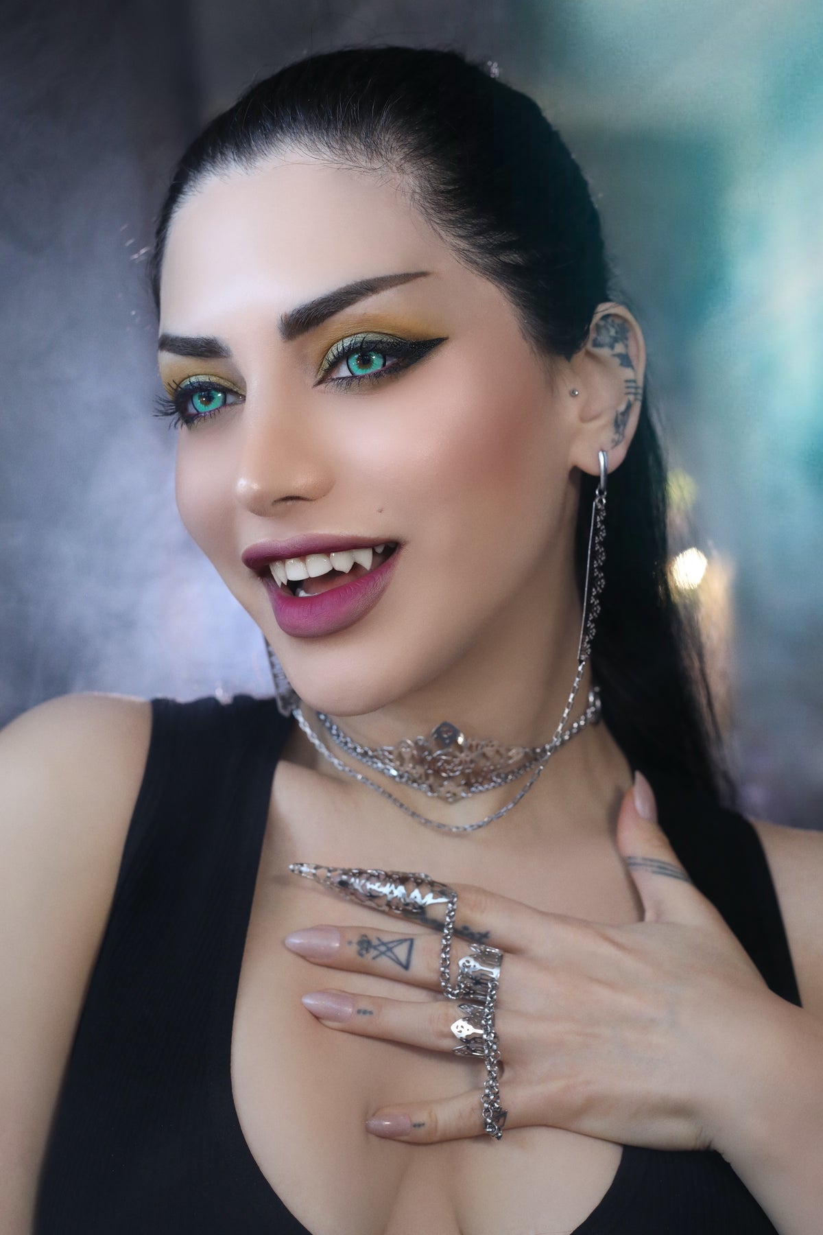 Myril Double Ring with Claw TRINITY - MYRIL JEWELS – Myril Jewels