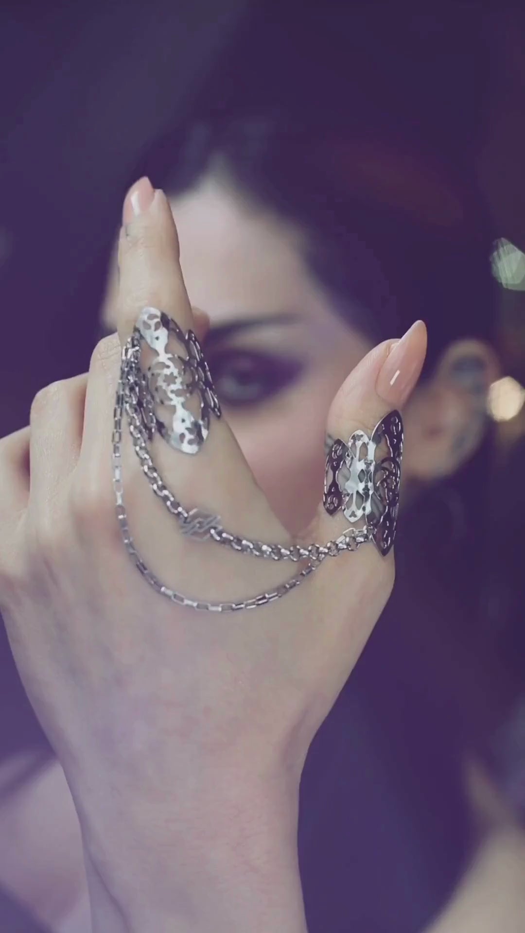 Wide Goth Double Ring NIKKI