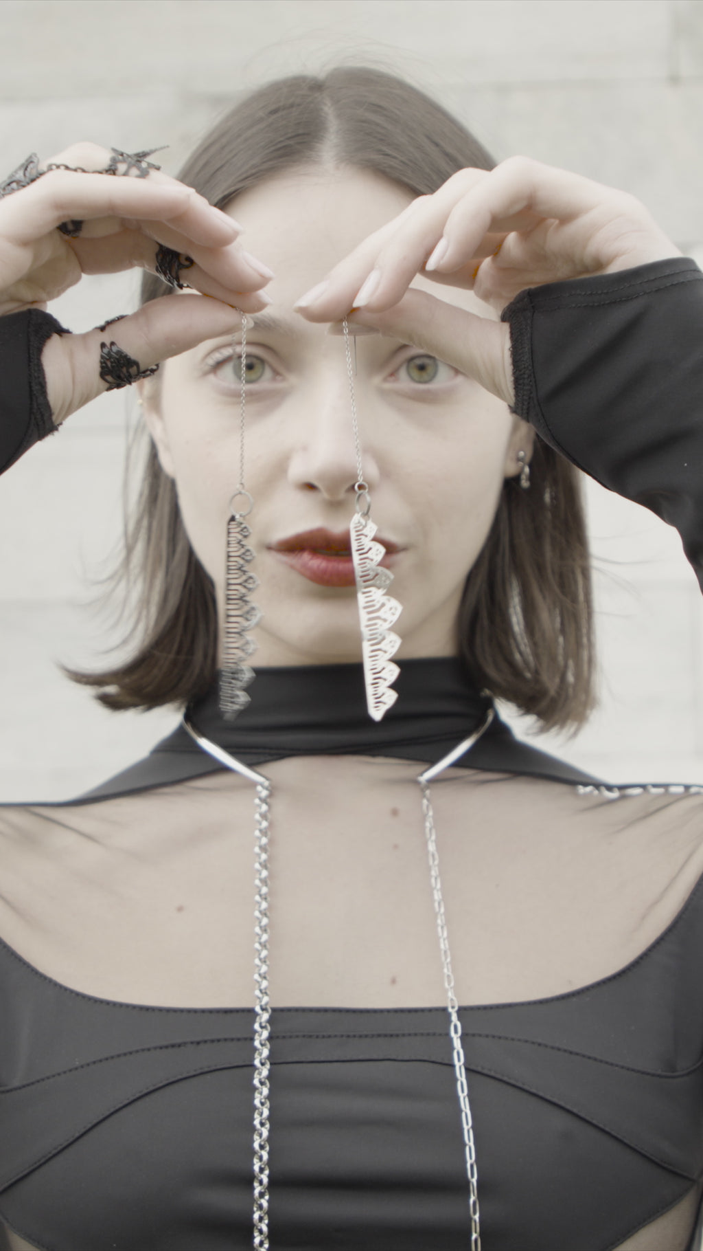 Goth Threader Earrings NEVE