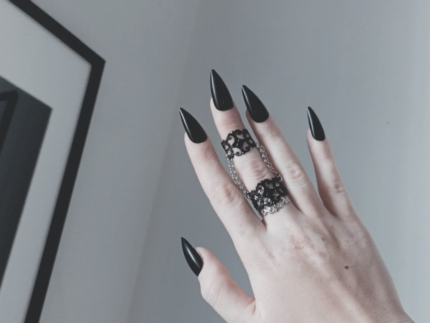 Black and Silver Double Filigree Ring LAFAYETTE