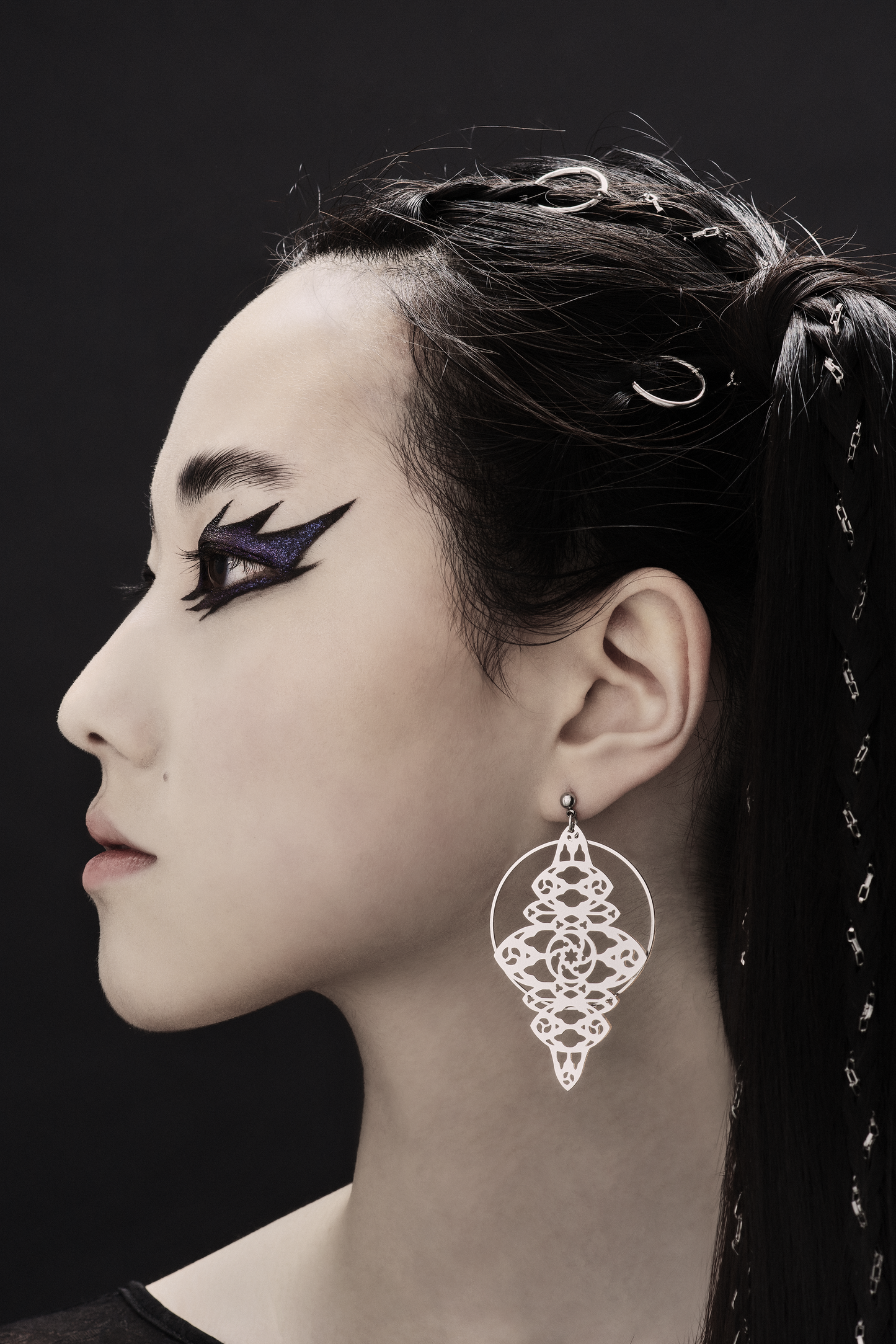 Goth Hoop Earrings RINA