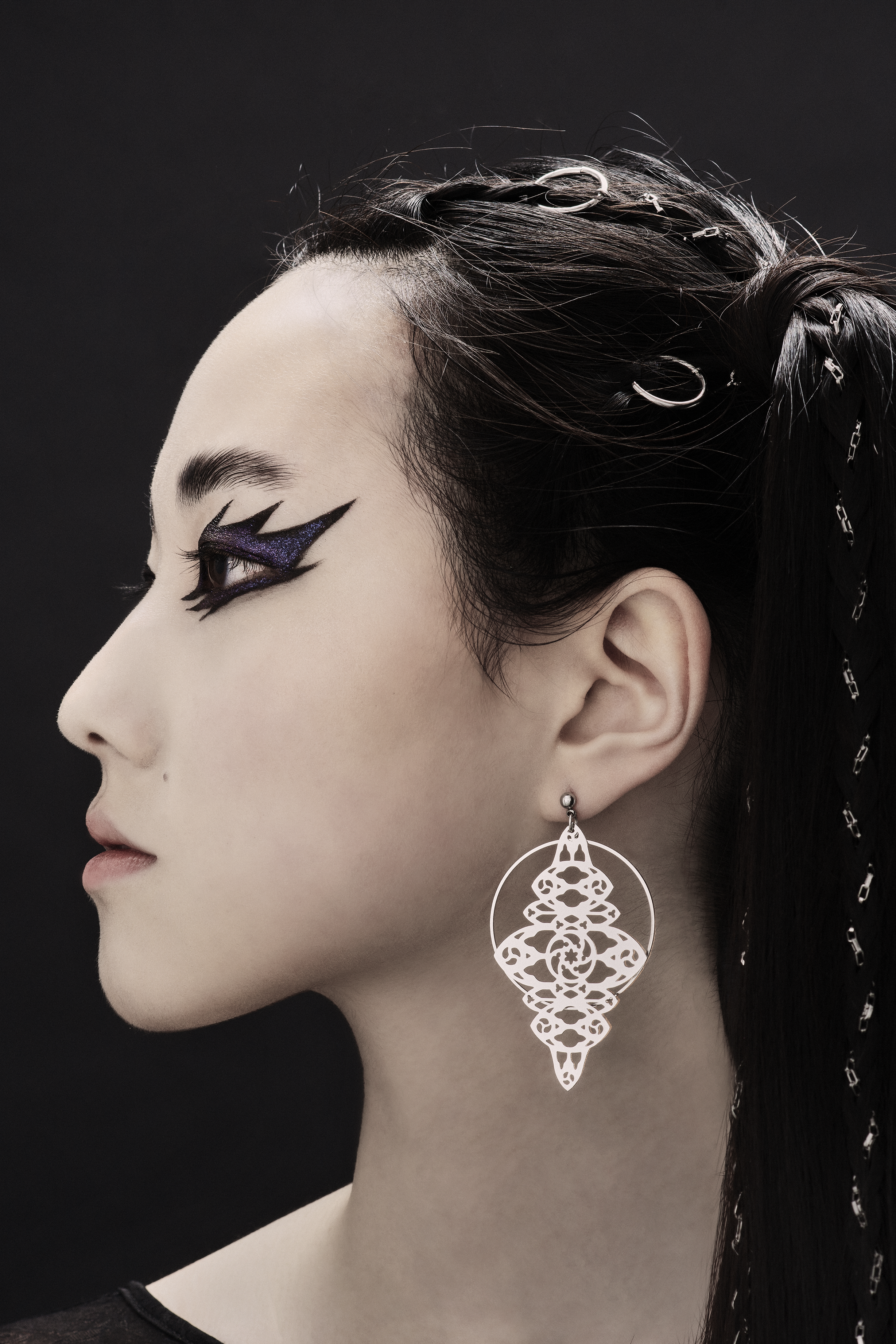 Goth Hoop-Ohrringe RINA