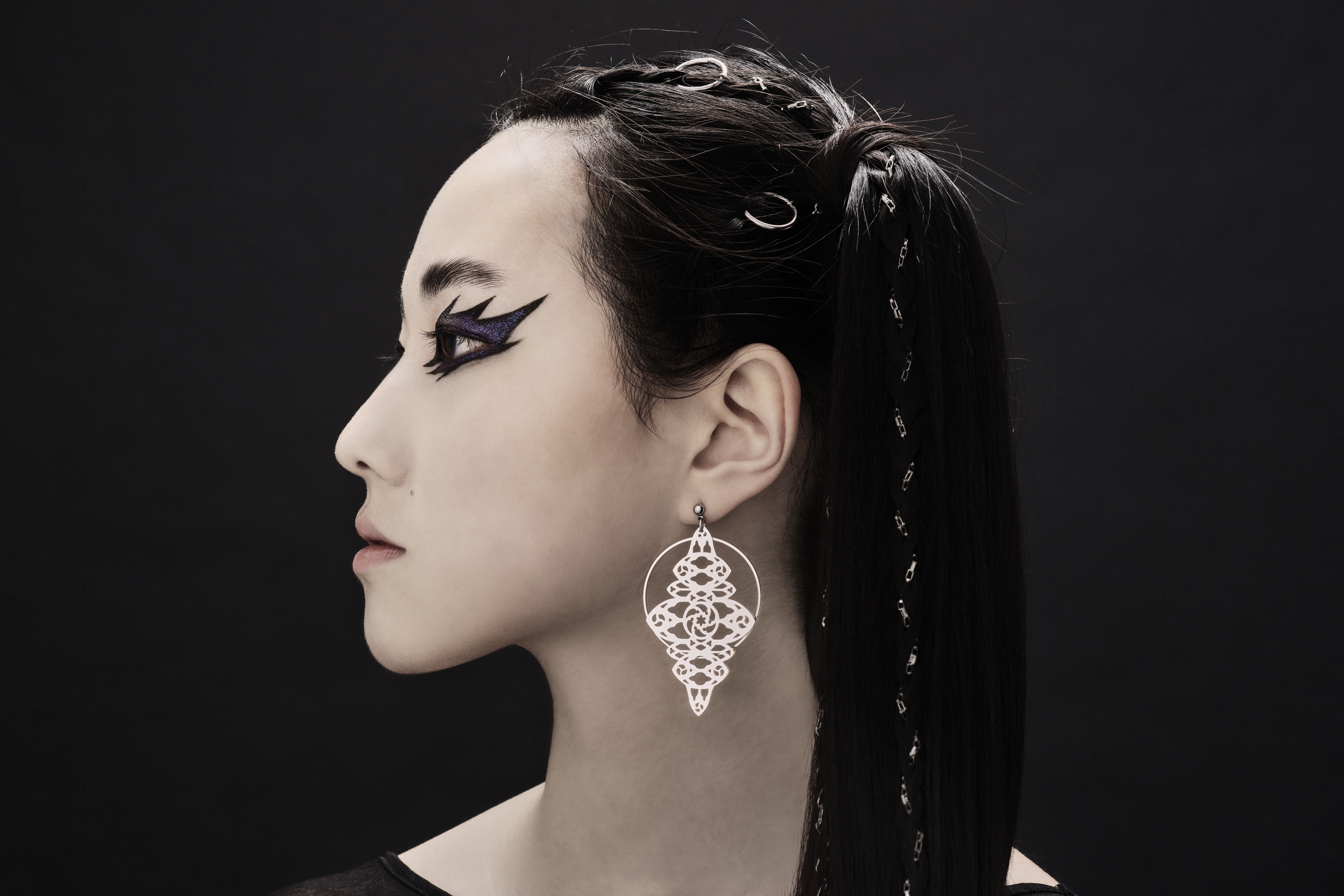 Goth Hoop-Ohrringe RINA