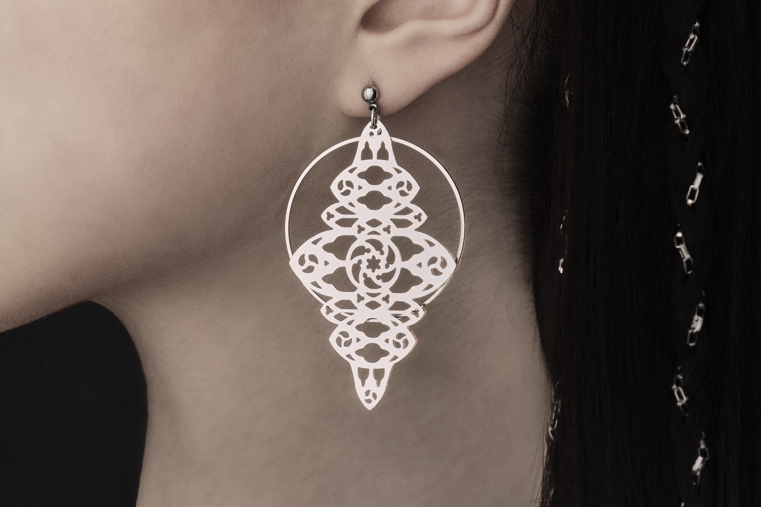 Goth Hoop-Ohrringe RINA