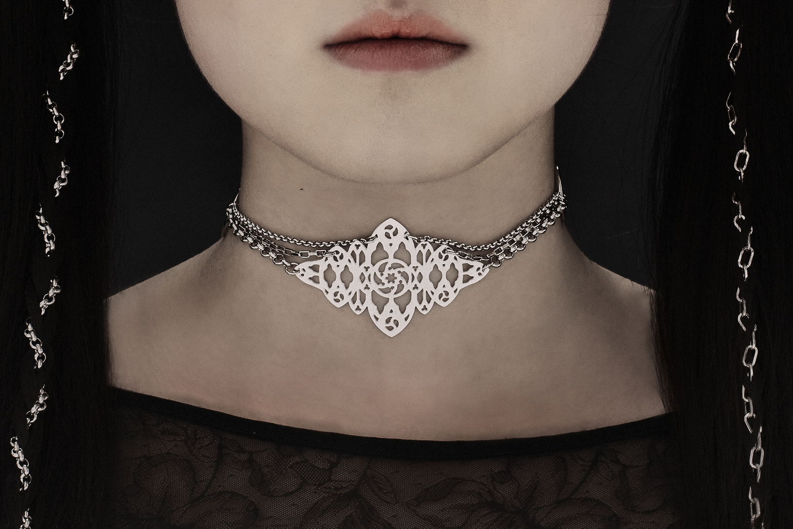 Filigranes Kettencollier CRON