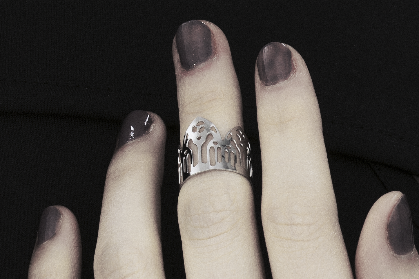 RING SET x5 - Silver Filigree Rings "KYLO"