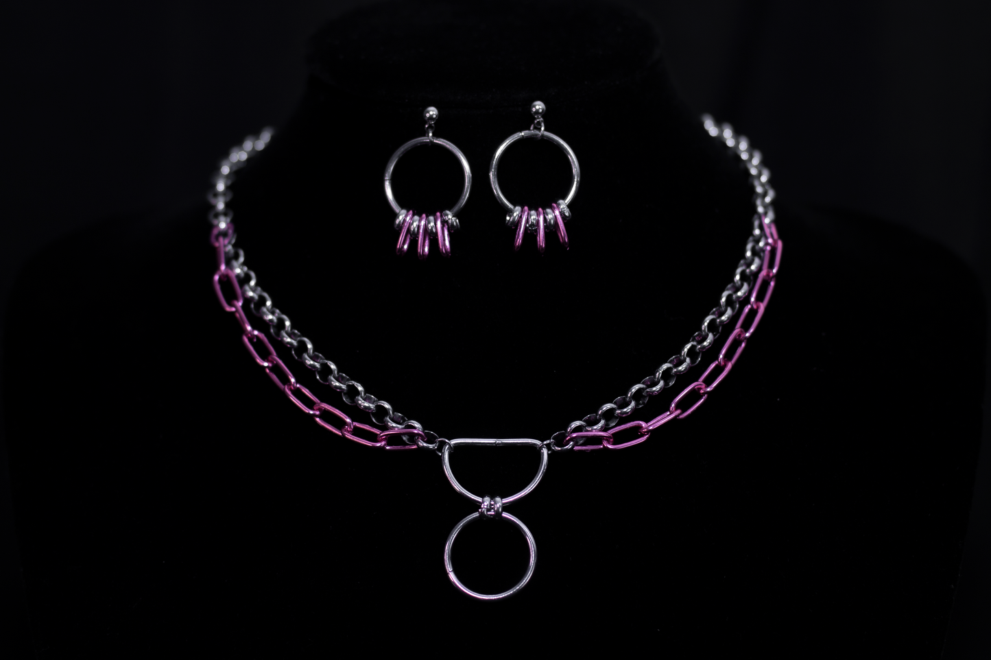 Pink Hoop Earrings - FLUO PINK