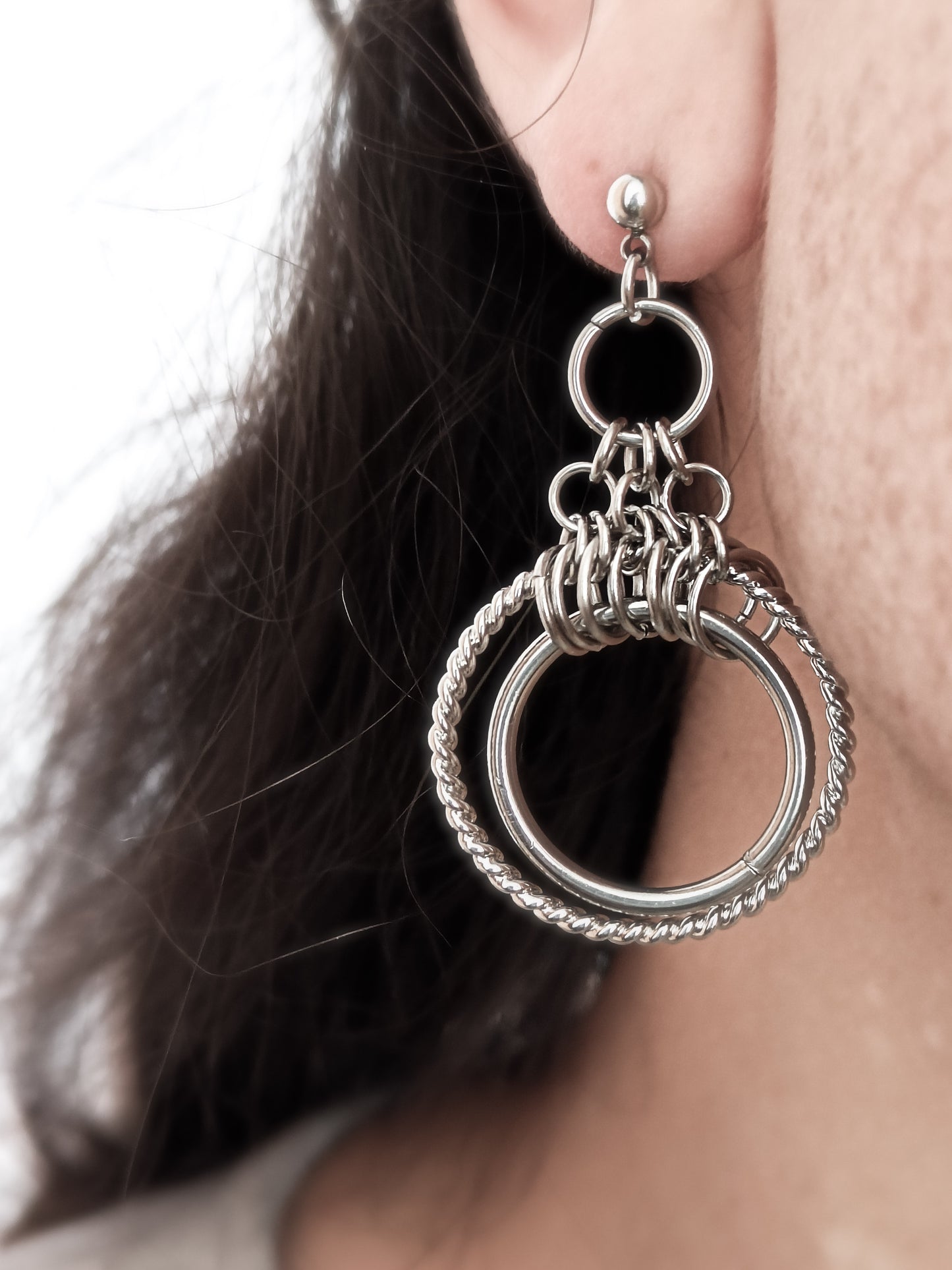 Hoop Jewelry Set: Necklace + Earrings