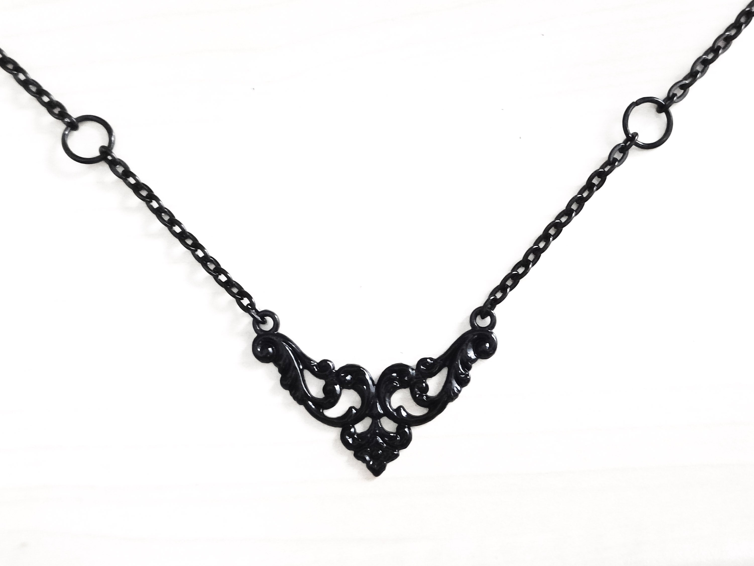 Copper Filigree Moon Black Ribbon Choker Necklace - Gothic Grace Inc,  Ribbon Choker - valleyresorts.co.uk