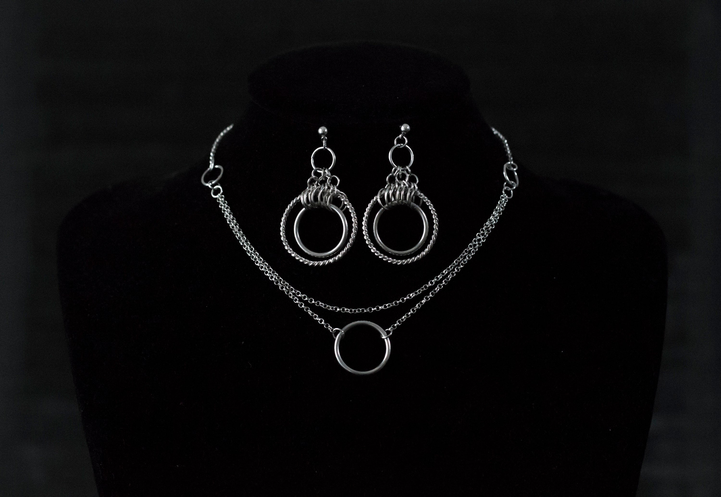 Myril Hoop Jewelry Set: Necklace + Earrings - MYRIL JEWELS – Myril Jewels