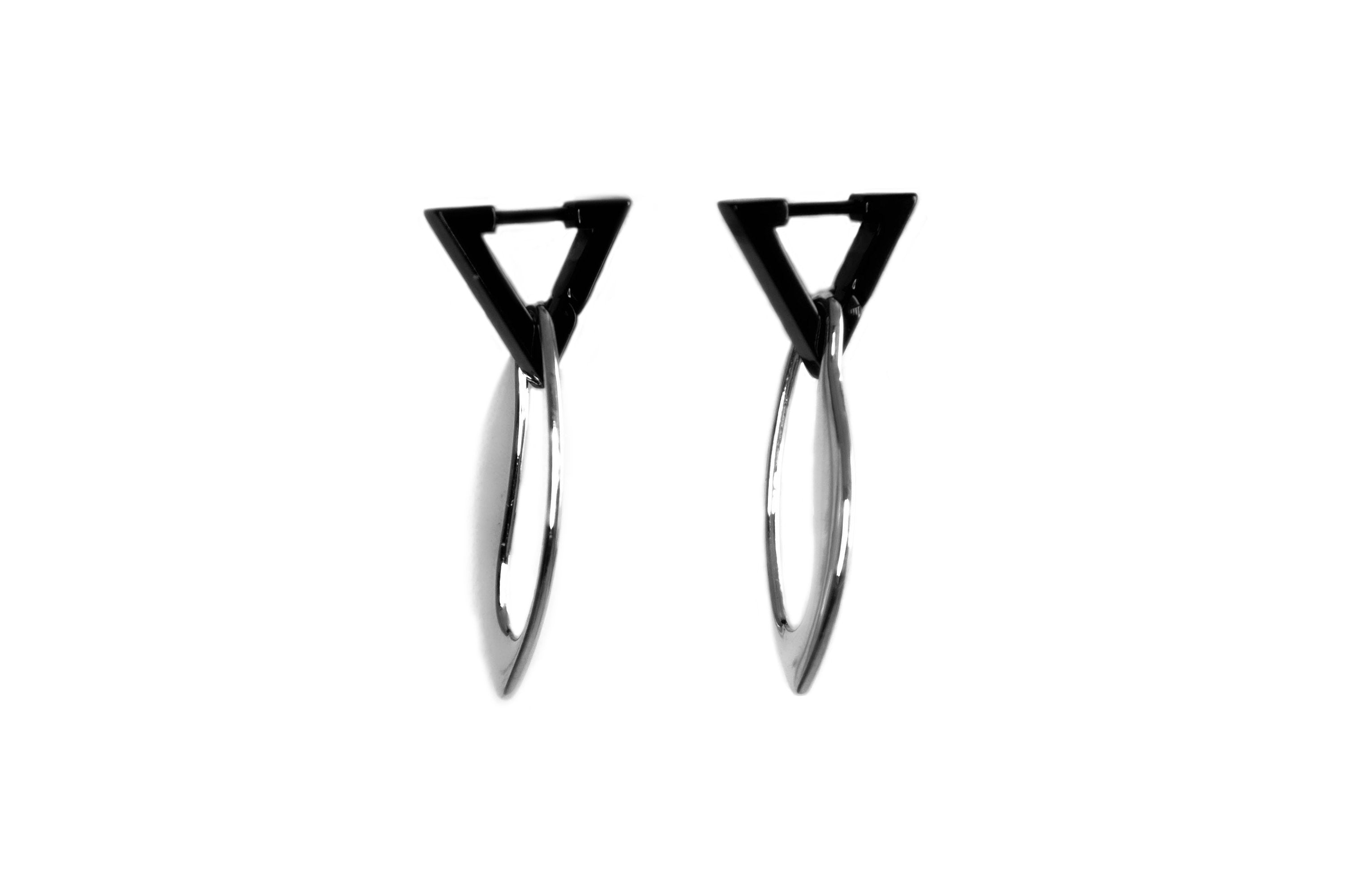 Ohrringe Schwarz und Silber KARE