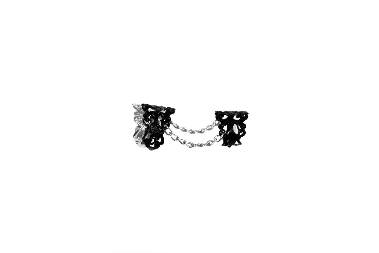 Black and Silver Double Filigree Ring LAFAYETTE