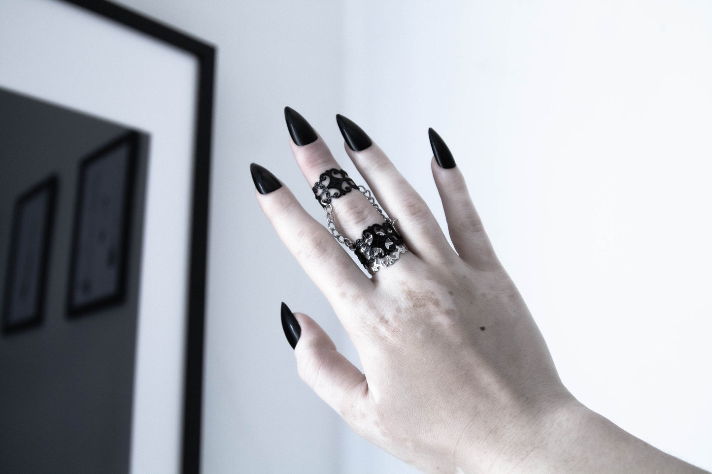 Black and Silver Double Filigree Ring LAFAYETTE