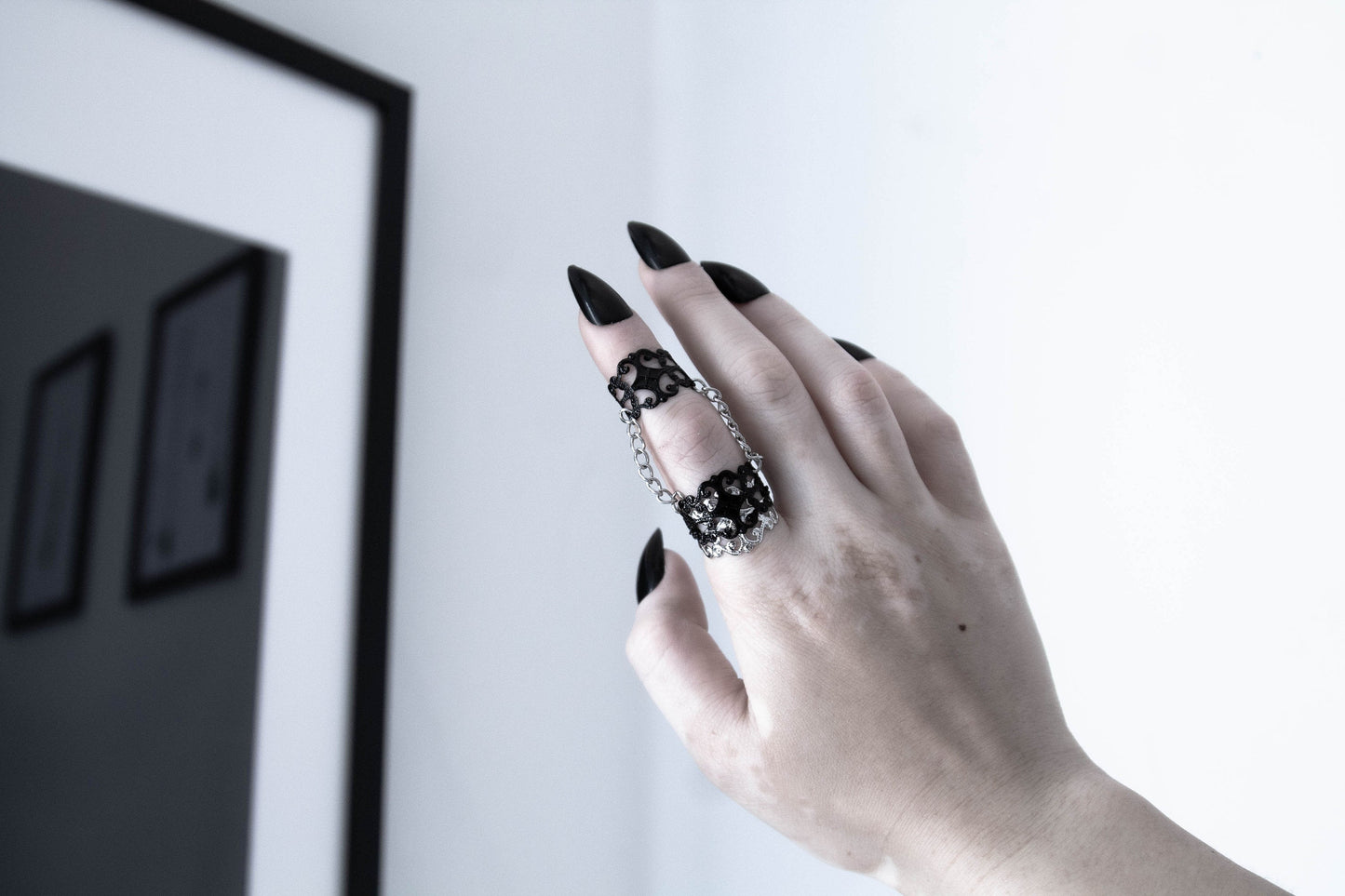 Black and Silver Double Filigree Ring LAFAYETTE